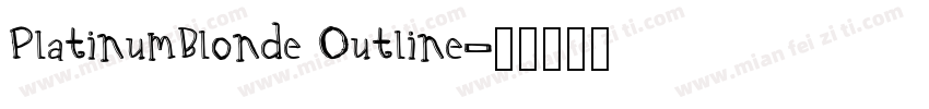 PlatinumBlonde Outline字体转换